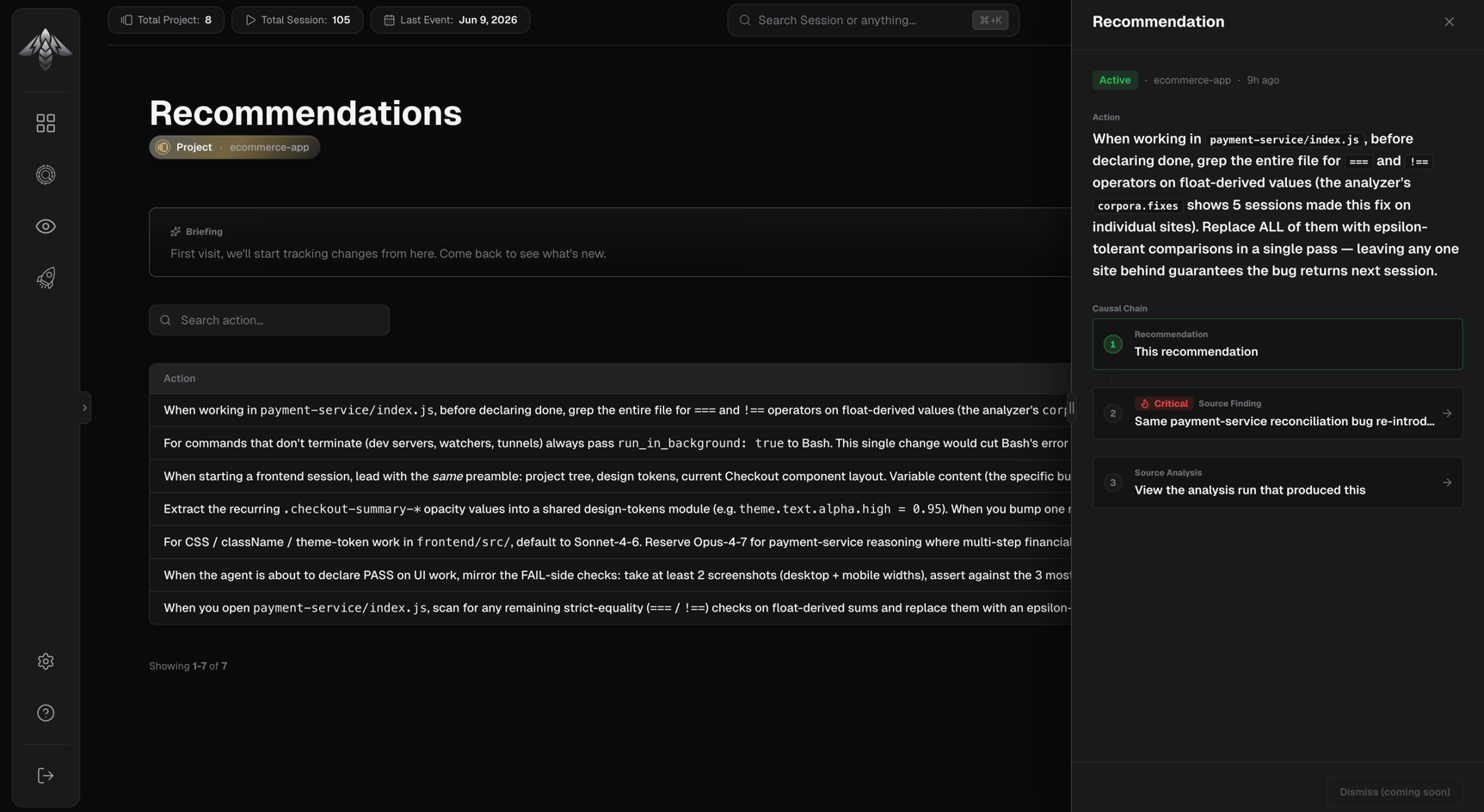 IronBee Console — Project Recommendations