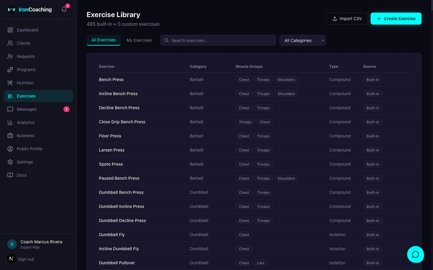 Exercise Library
