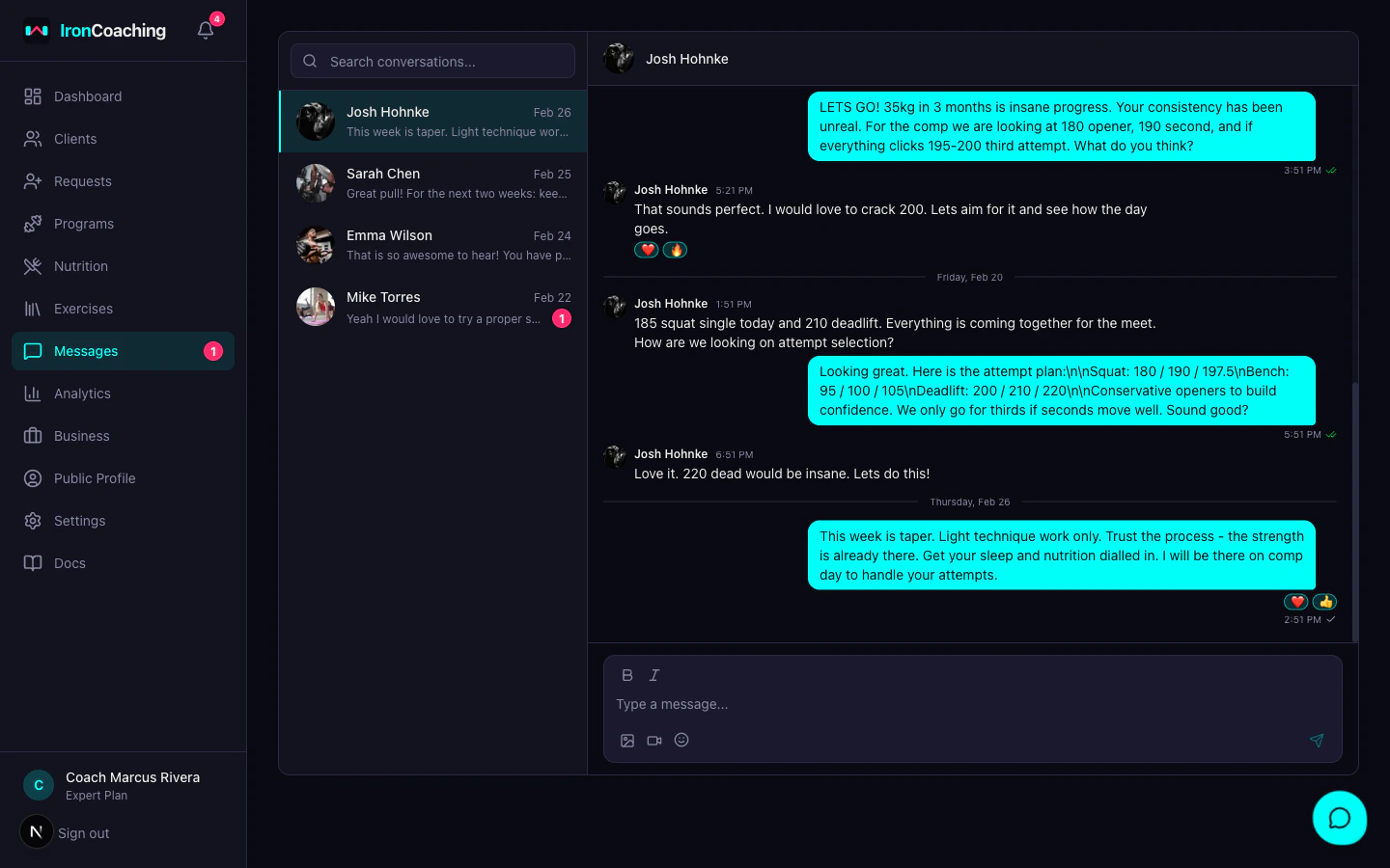 Messaging interface showing where to find the video upload button