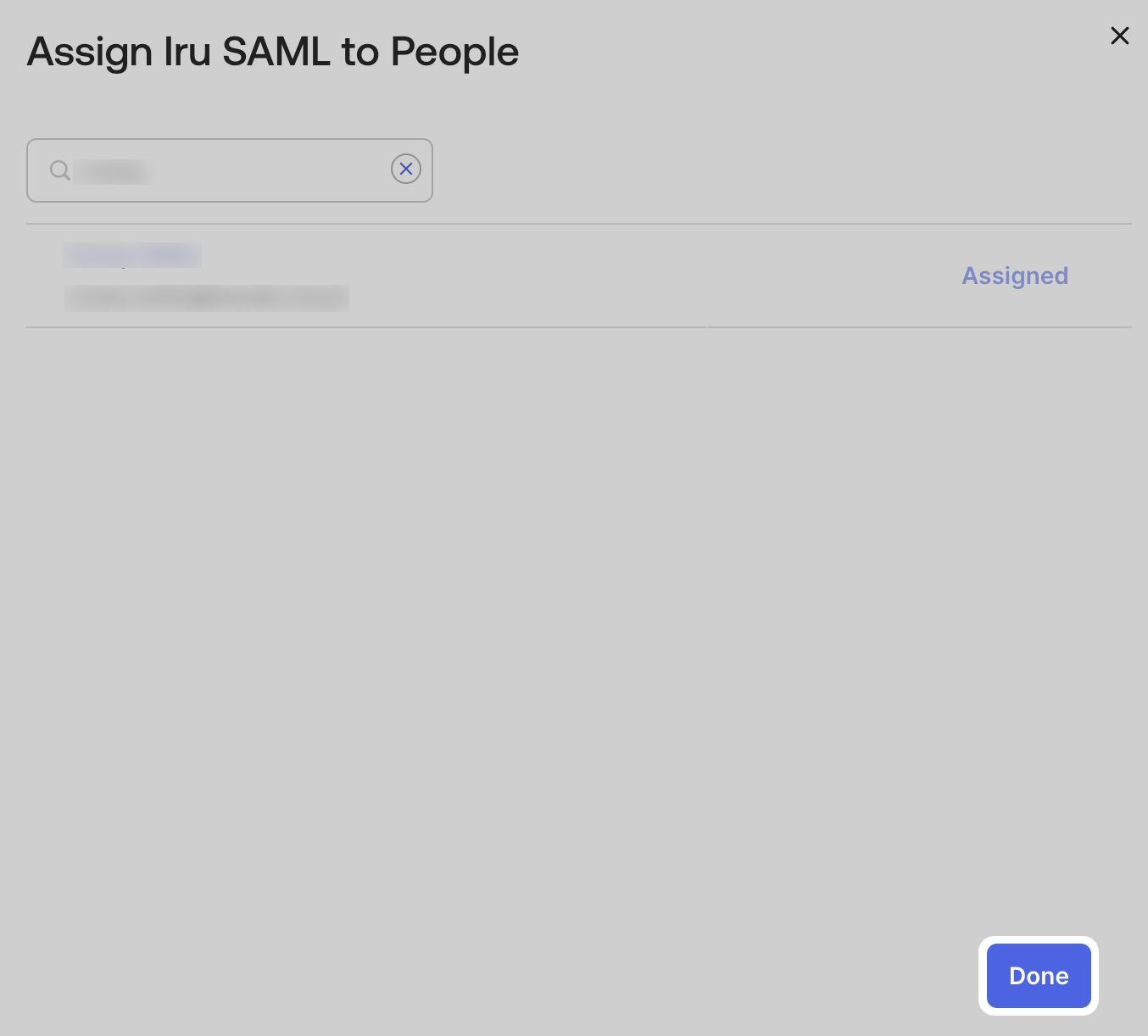 Okta Done to complete user assignment
