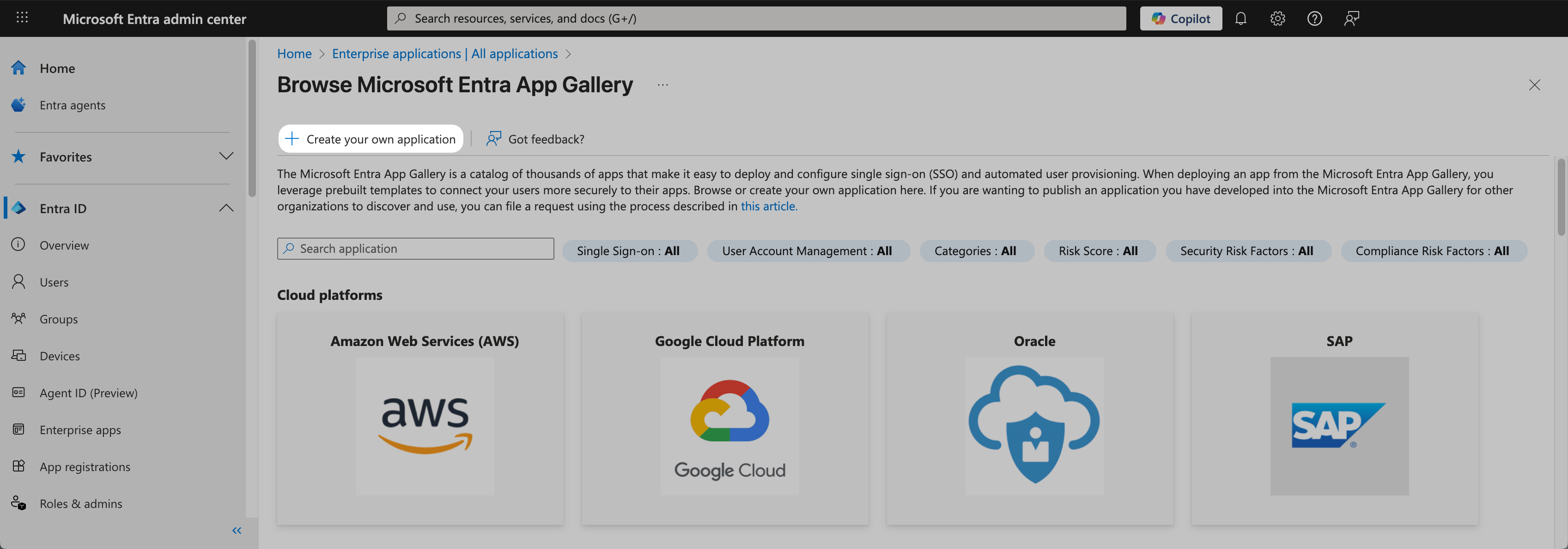 Entra ID Create your own application