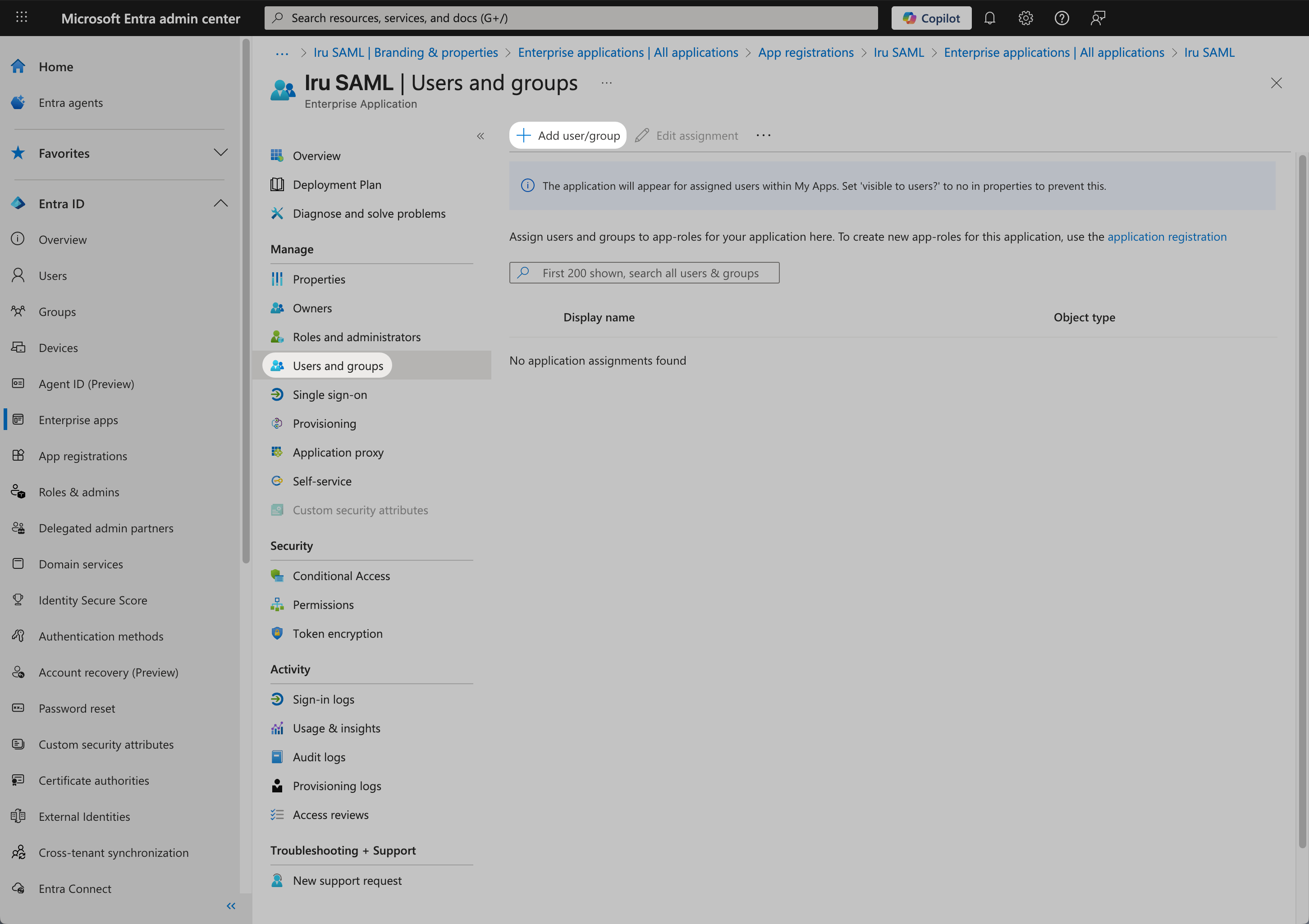 Entra ID Users and Groups Add user or group