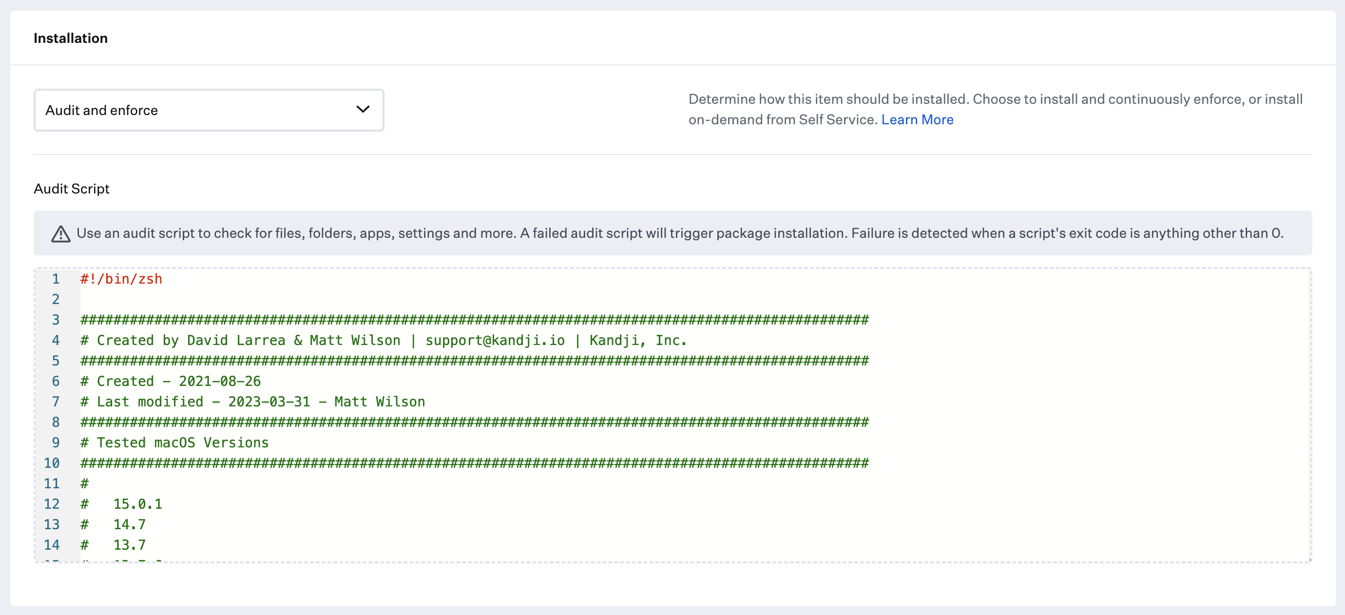 Custom App Audit and enforce script for CrowdStrike