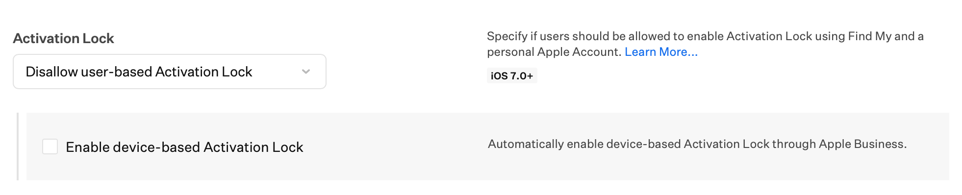 Automated Device Enrollment iPhone Activation Lock