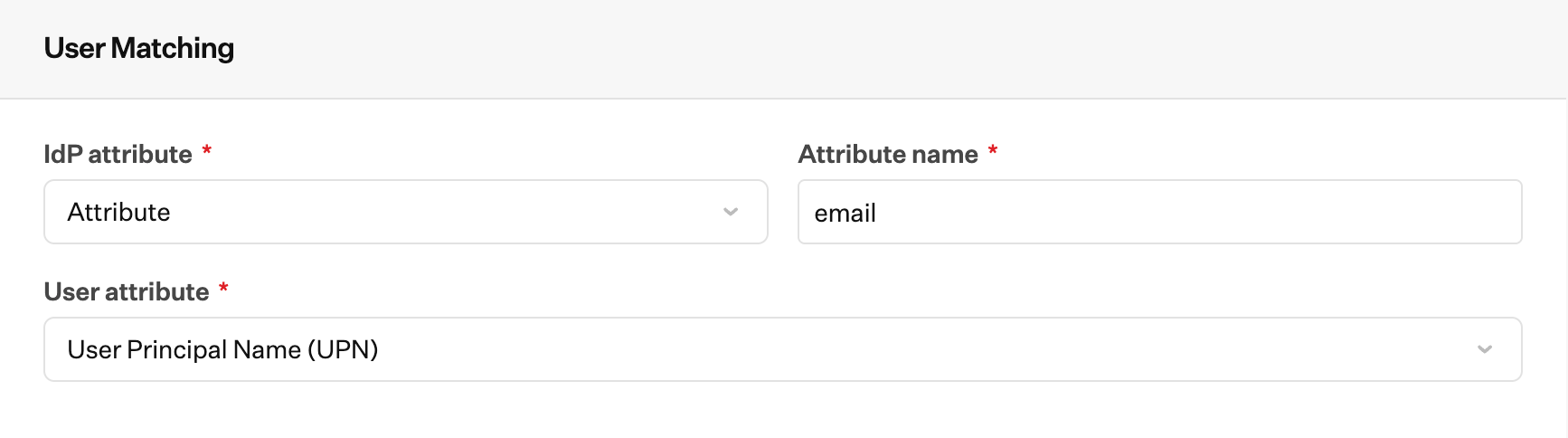 Iru Endpoint User attribute set to User Principal Name UPN