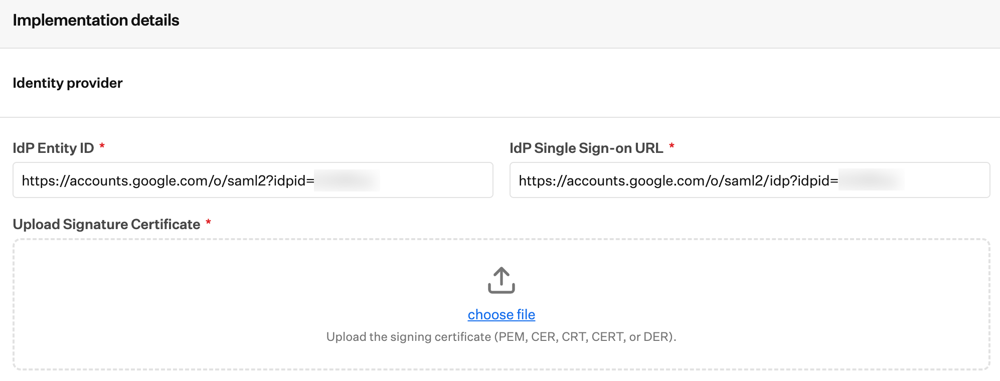 Upload certificate from Google Workspace in Iru Endpoint