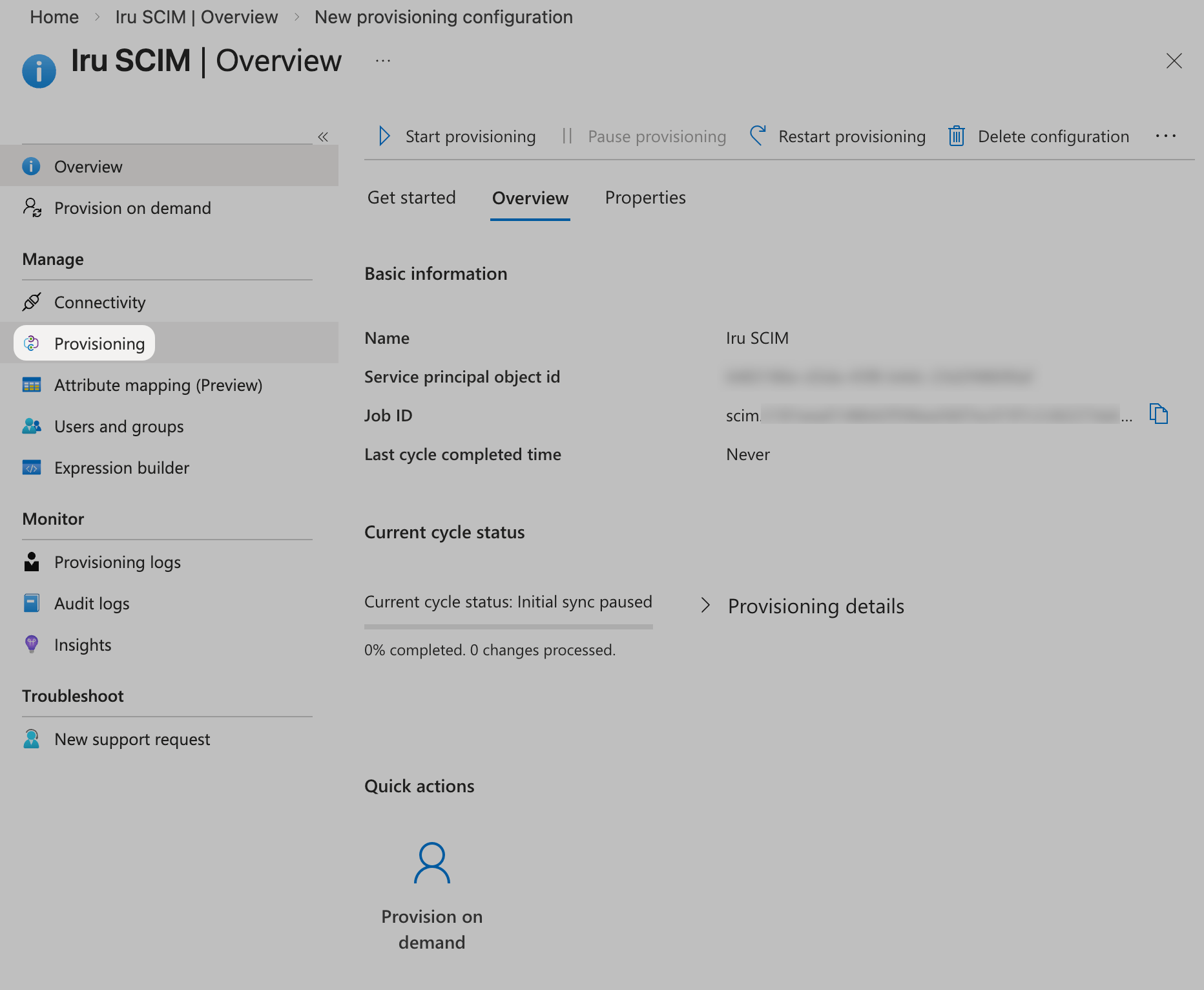 Microsoft Entra ID Provisioning configuration Overview