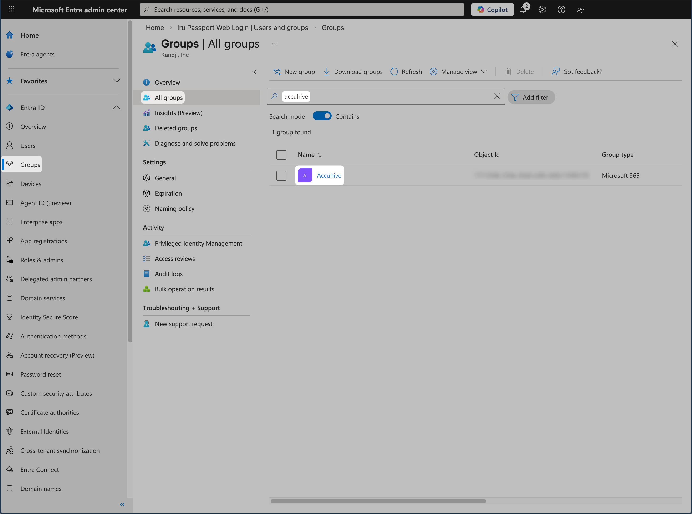 Microsoft Entra ID Groups for Passport user provisioning