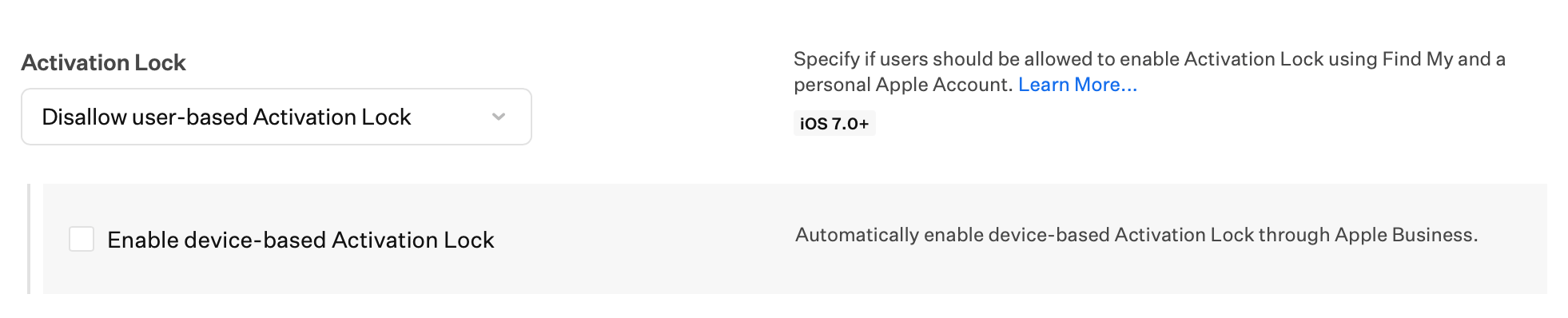 Automated Device Enrollment iPhone Activation Lock