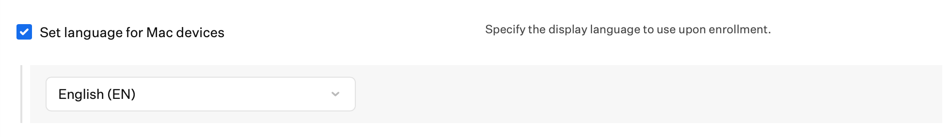 Automated Device Enrollment Mac Set language for Mac devices