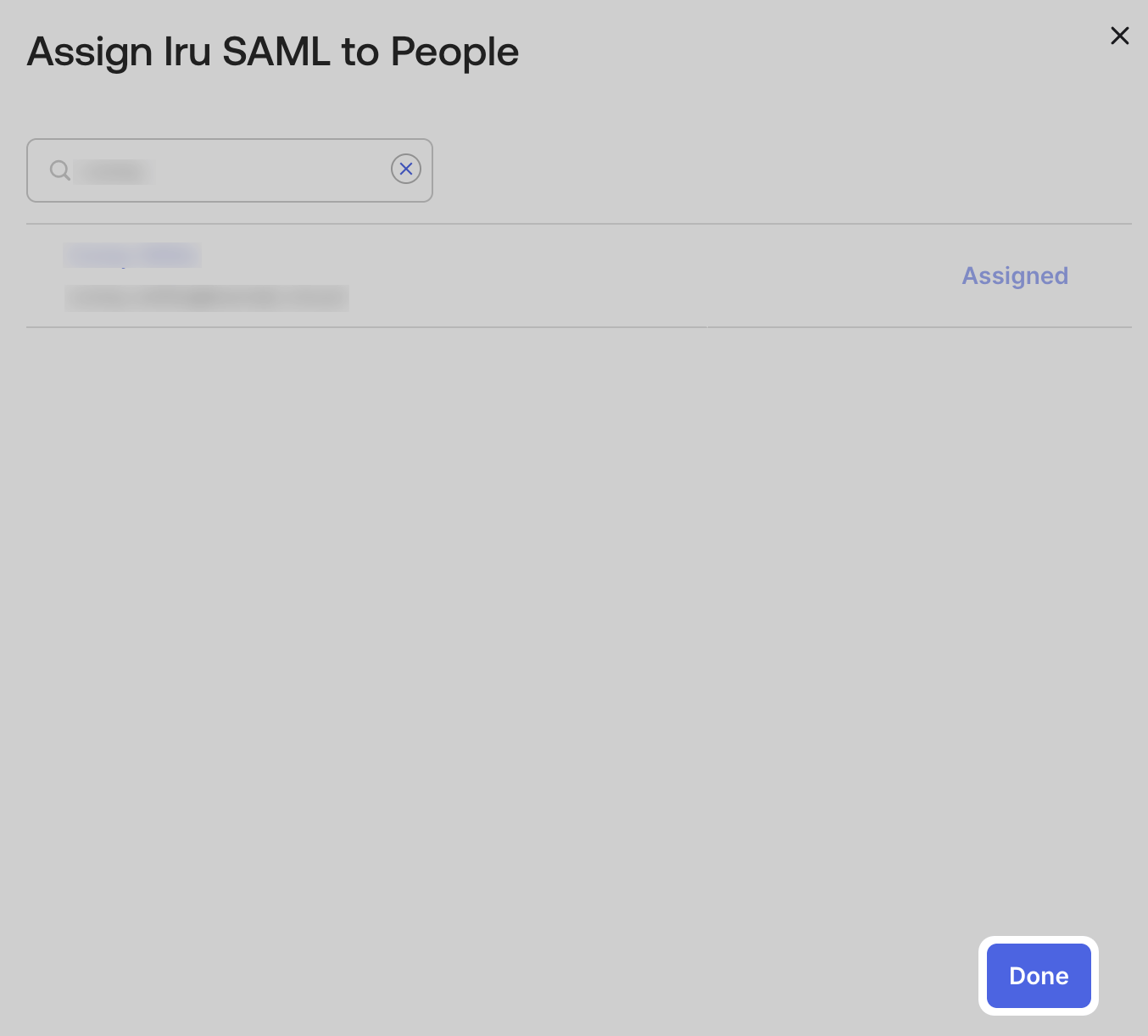 Okta Done to complete user assignment