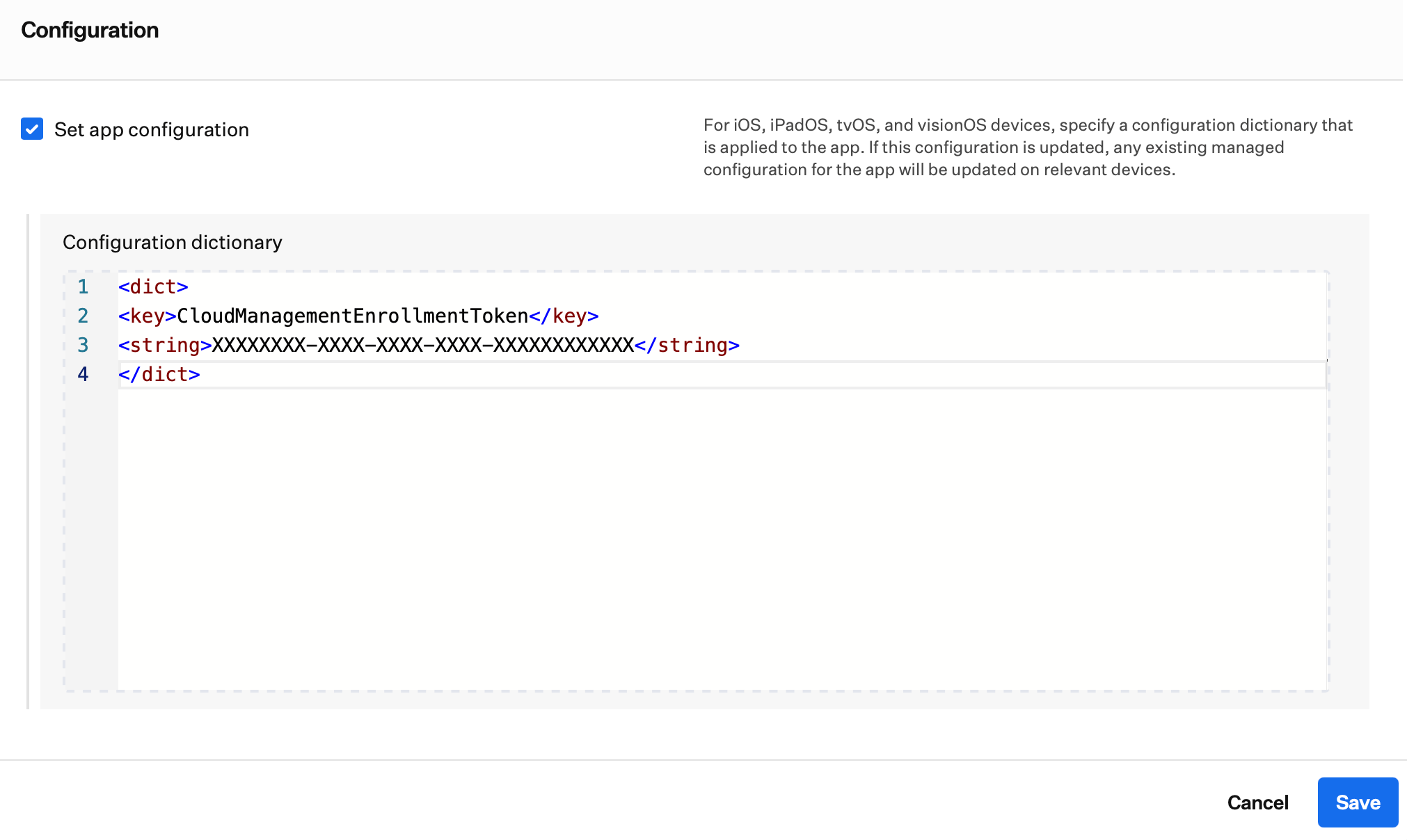 Google Chrome cloud management policy or enrollment Save