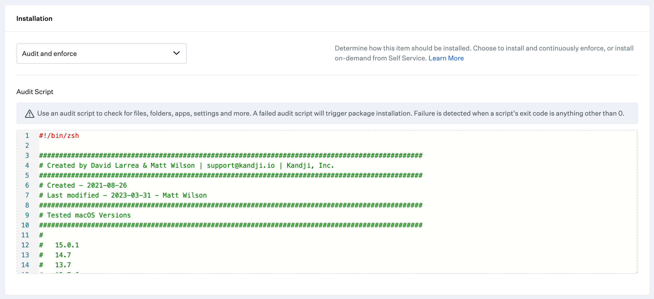 Custom App Audit and enforce script for CrowdStrike