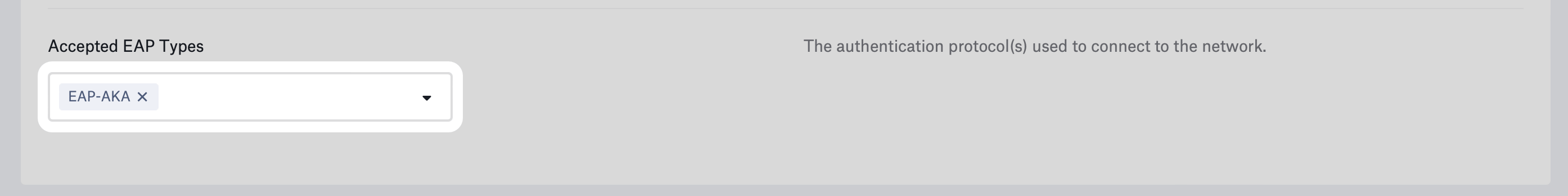EAP-AKA accepted EAP type