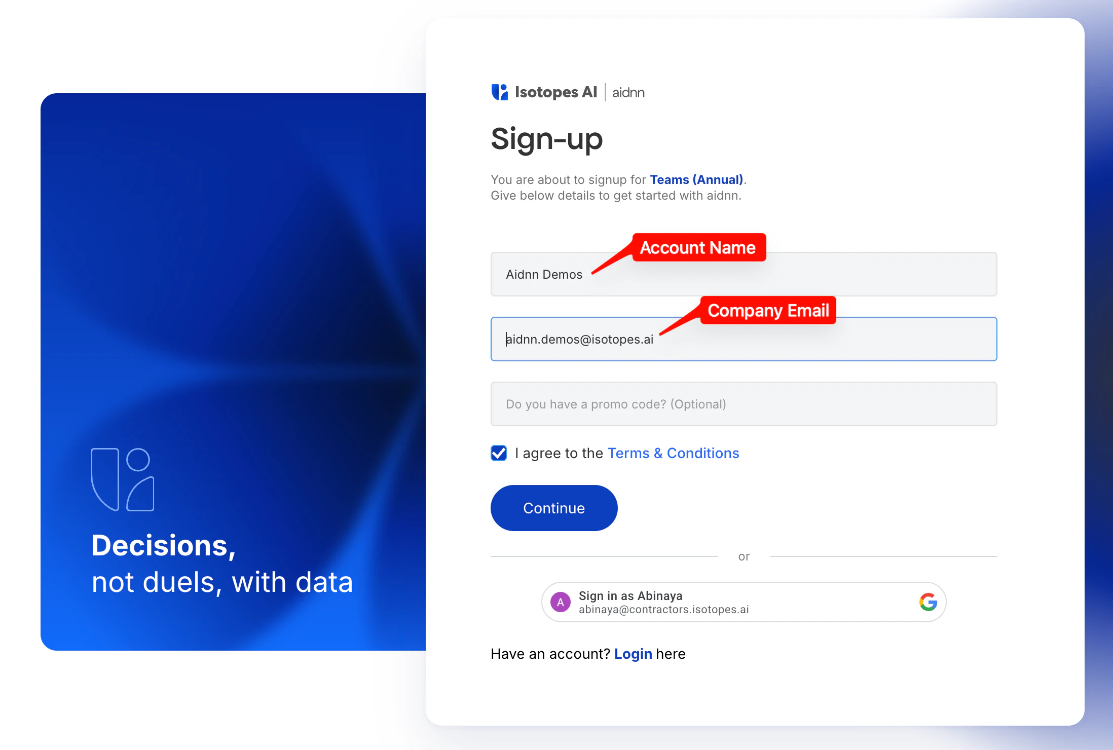 Signup