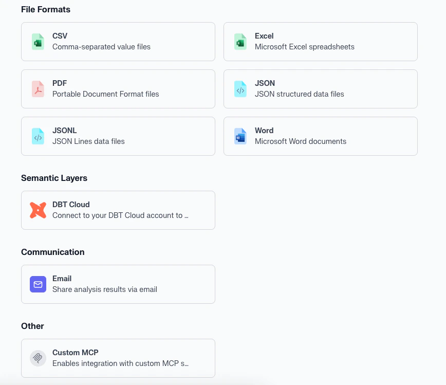Custom MCP Connector location in the Add New Connector interface