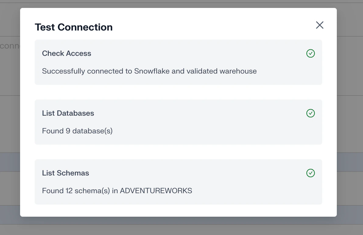 Successful test result