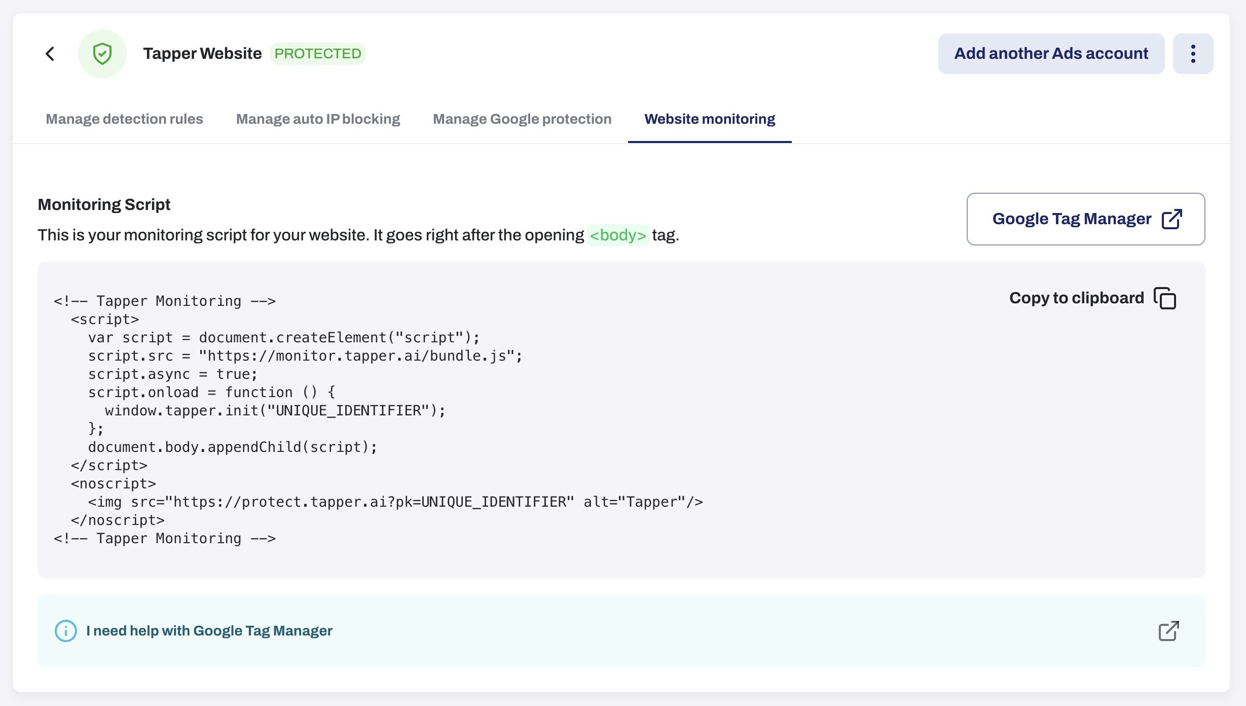 Monitoring Script