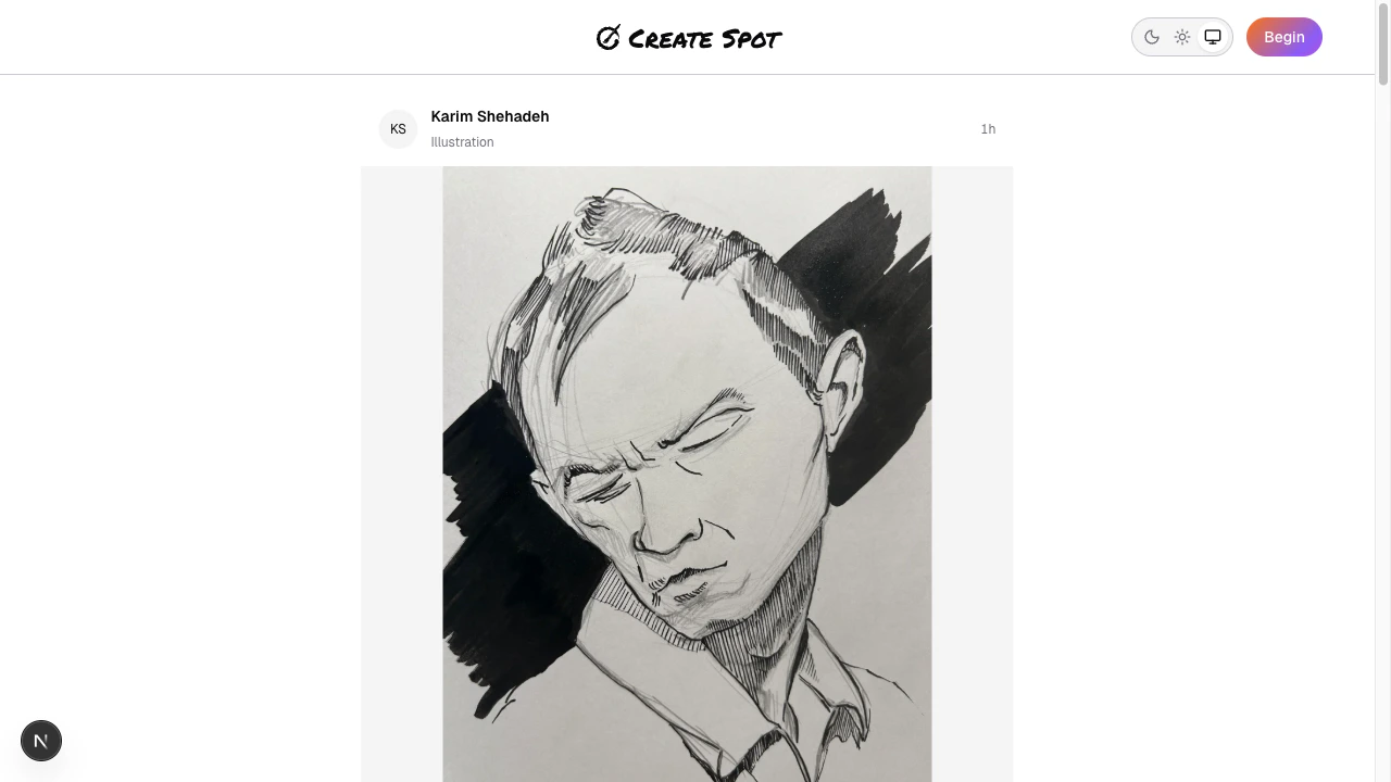 Create Spot homepage