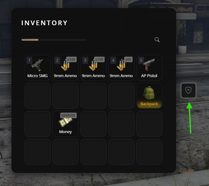 Action buttons screenshot