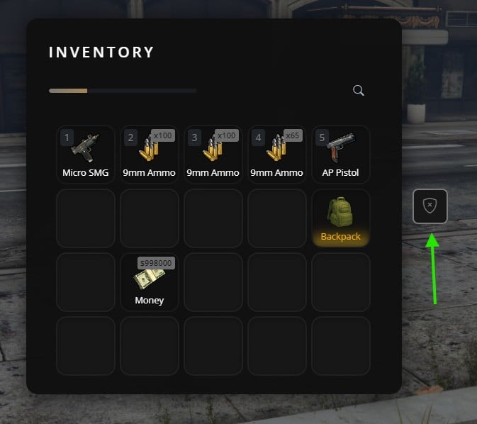 Action buttons screenshot