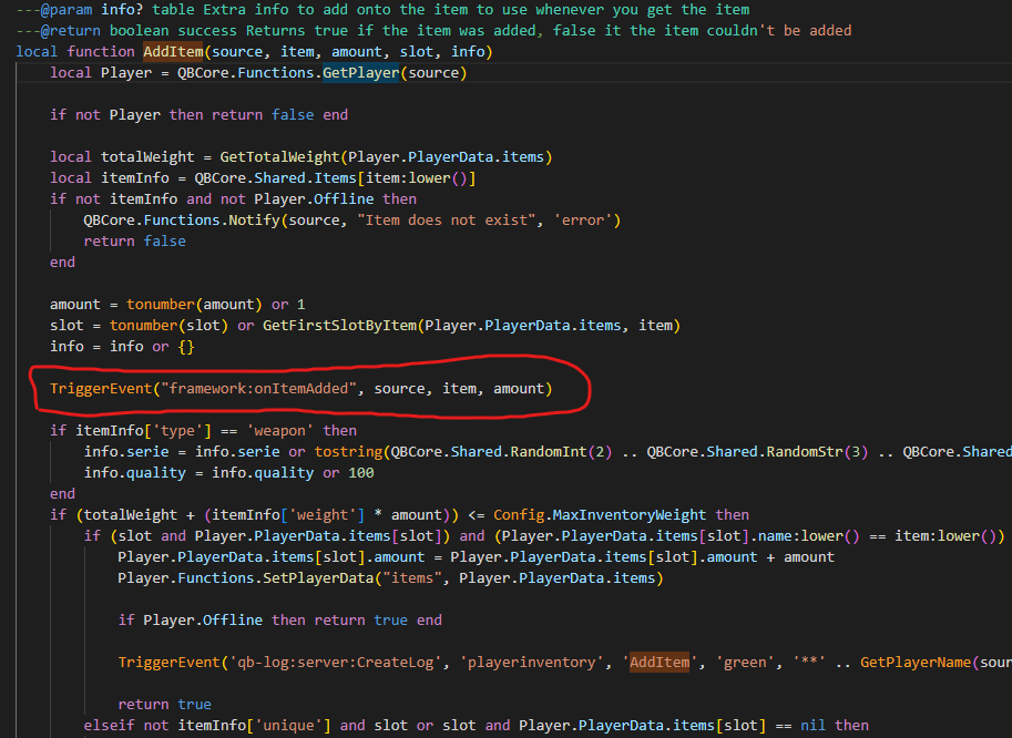 QBCore hook example 1