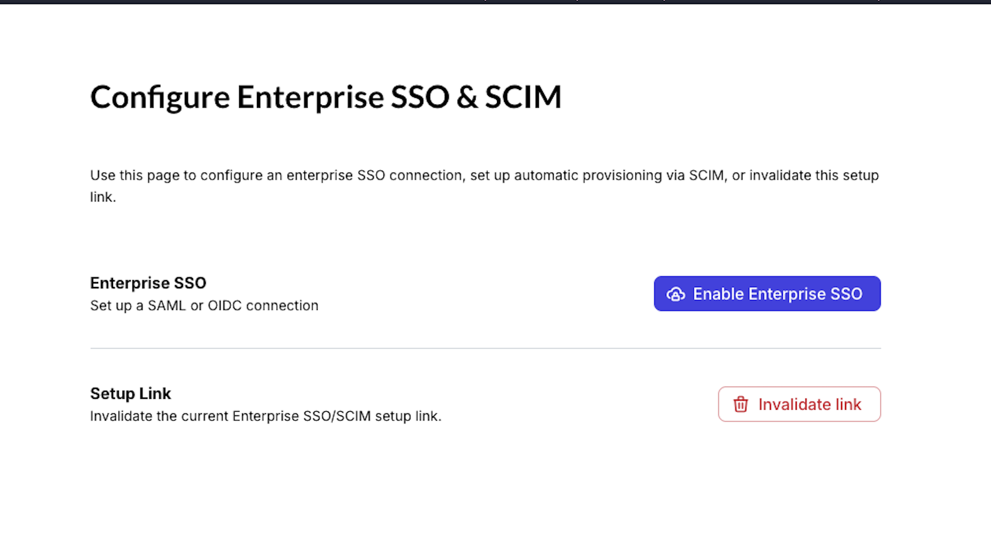 The Jam SAML setup wizard