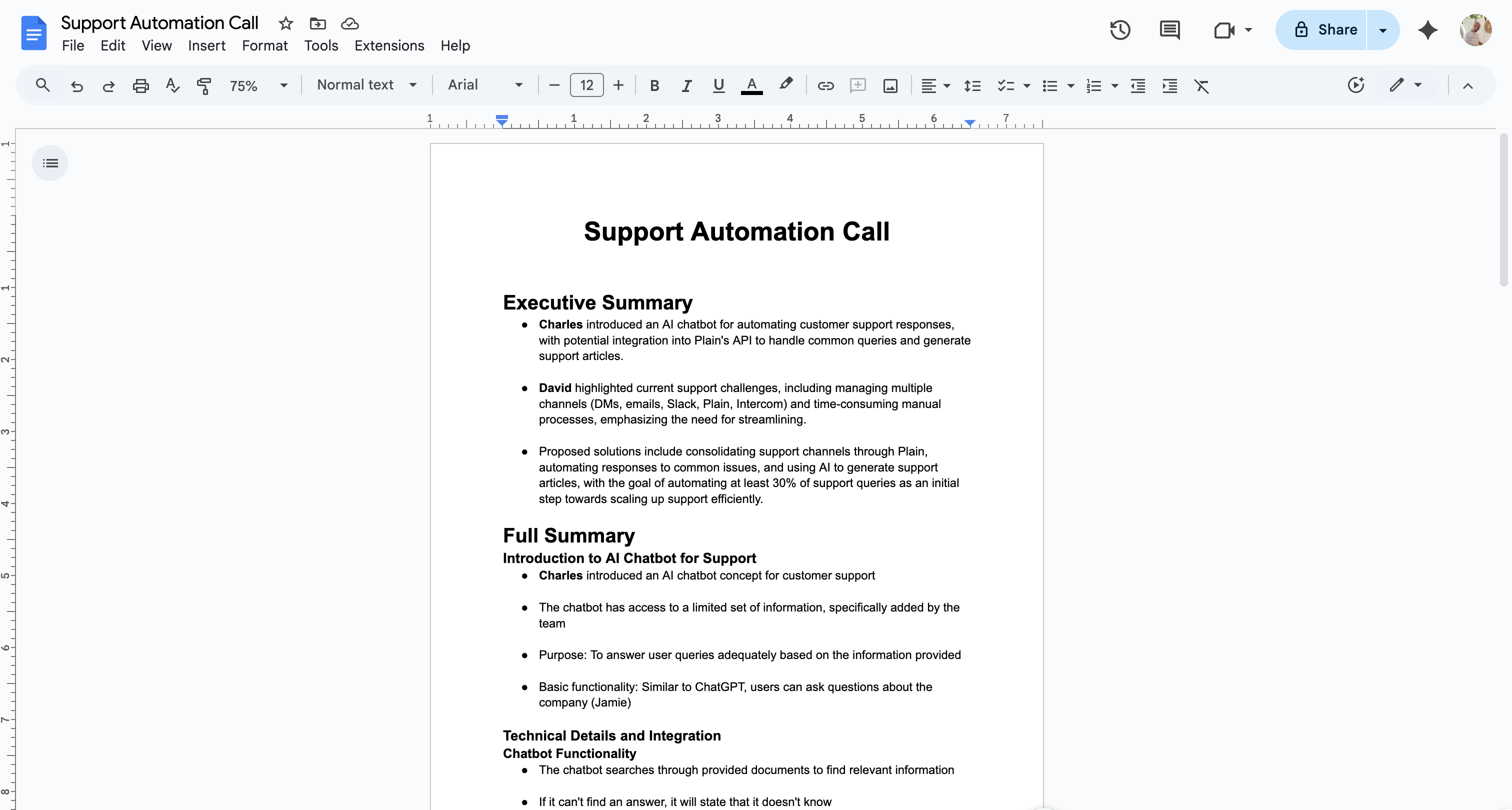 Google Docs Meeting Pn