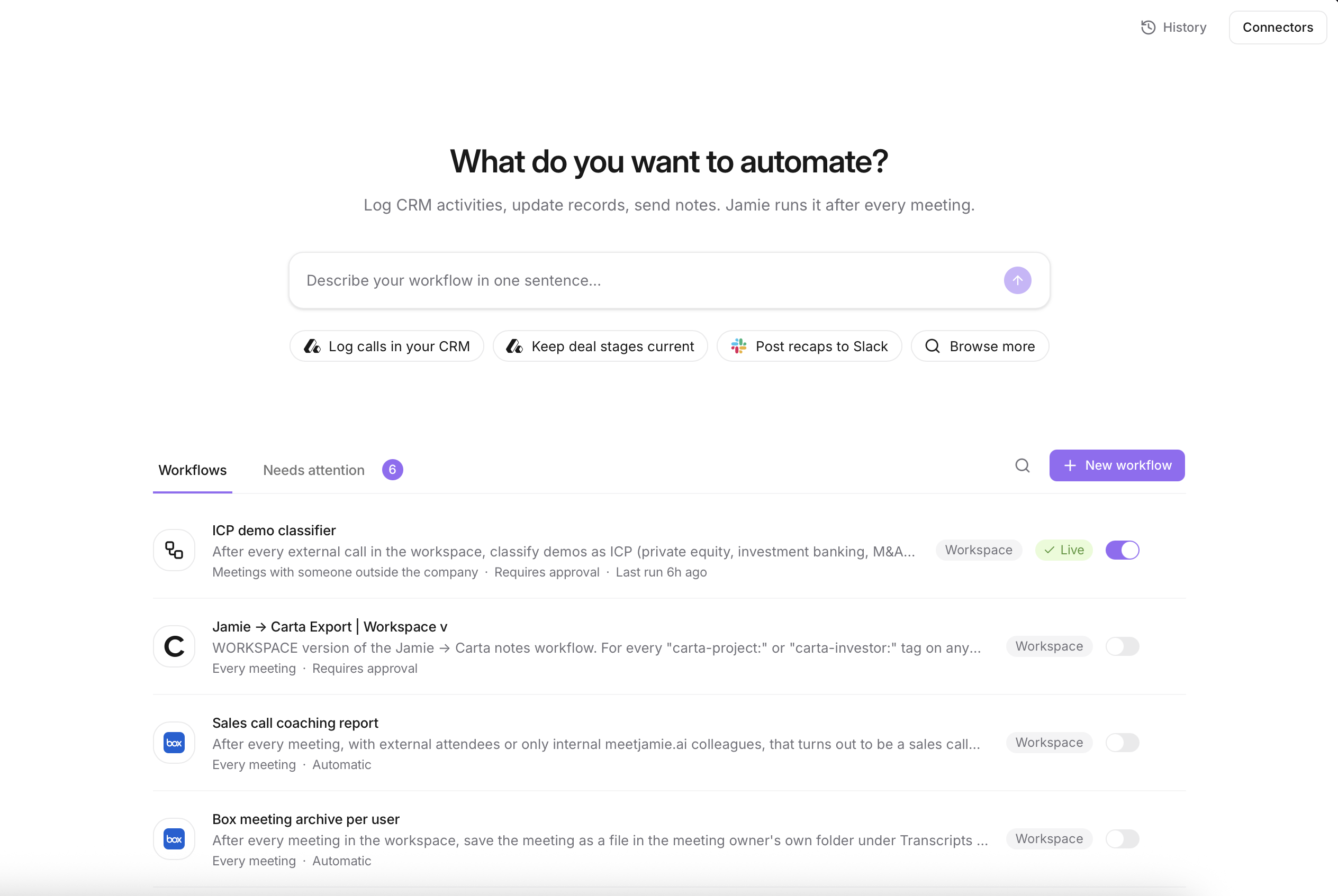 Workflows