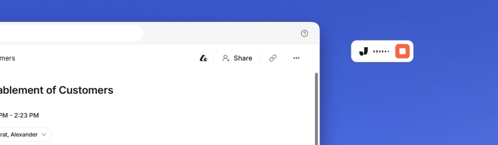 The recorder widget