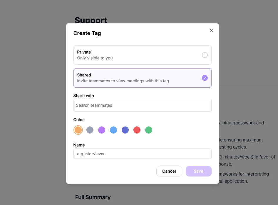Creating a tag in Jamie