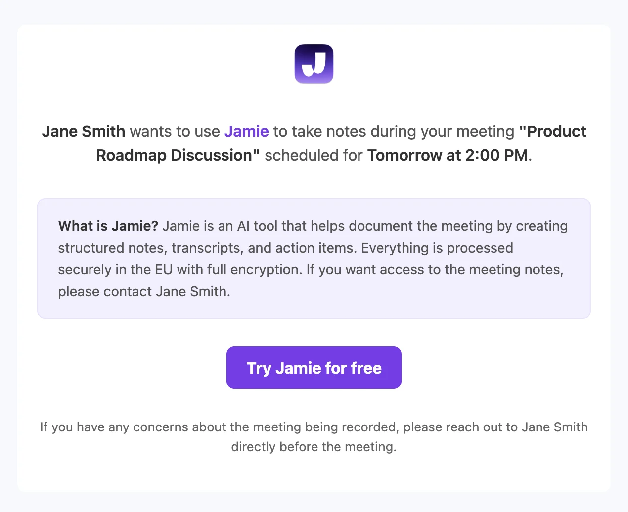 Recording Notice Recording Notice