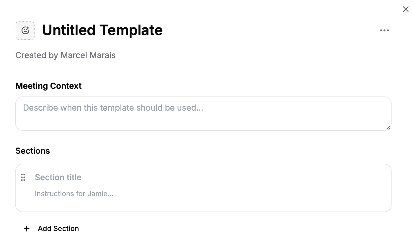 Jamie Template Dropdown