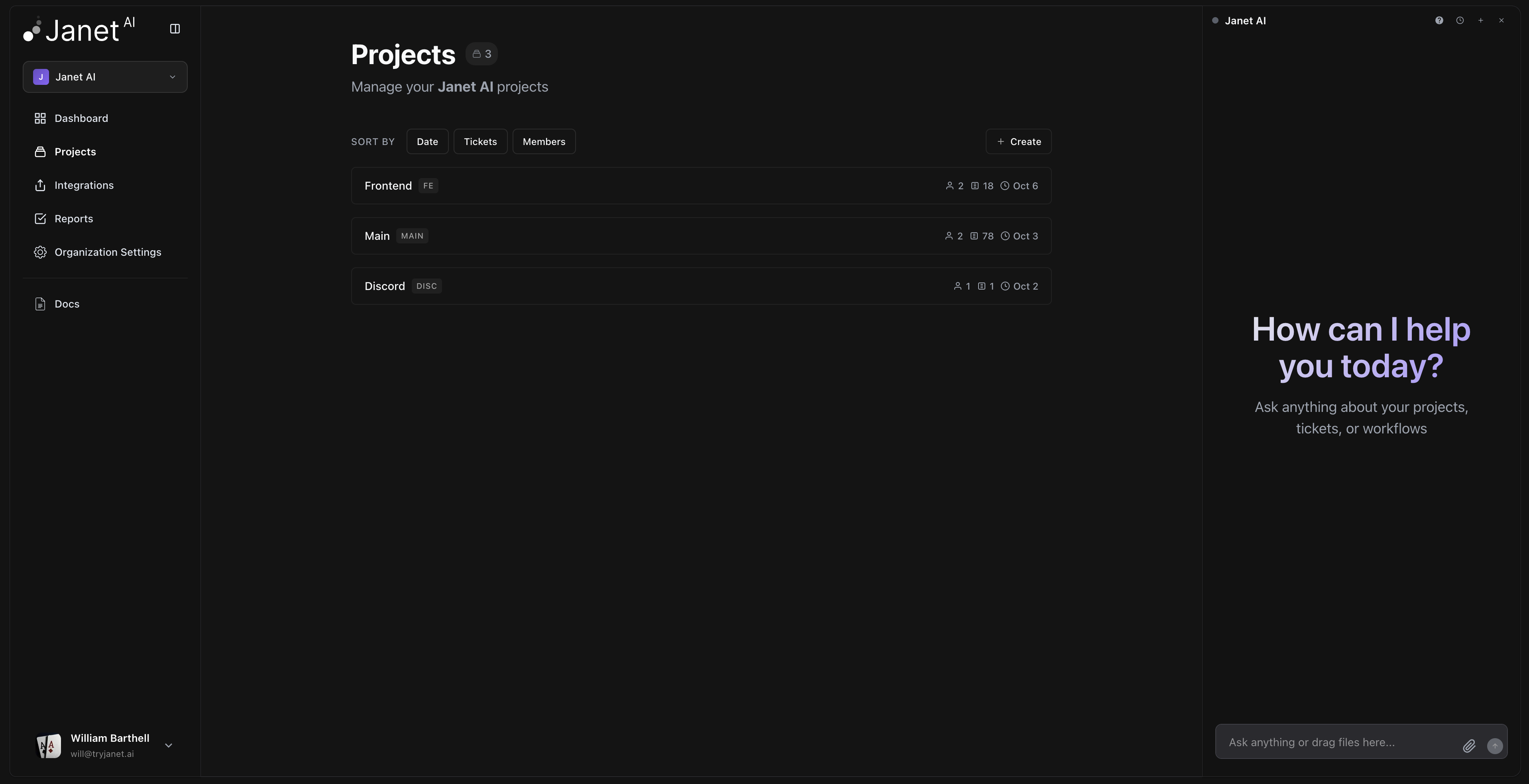 Projects Page