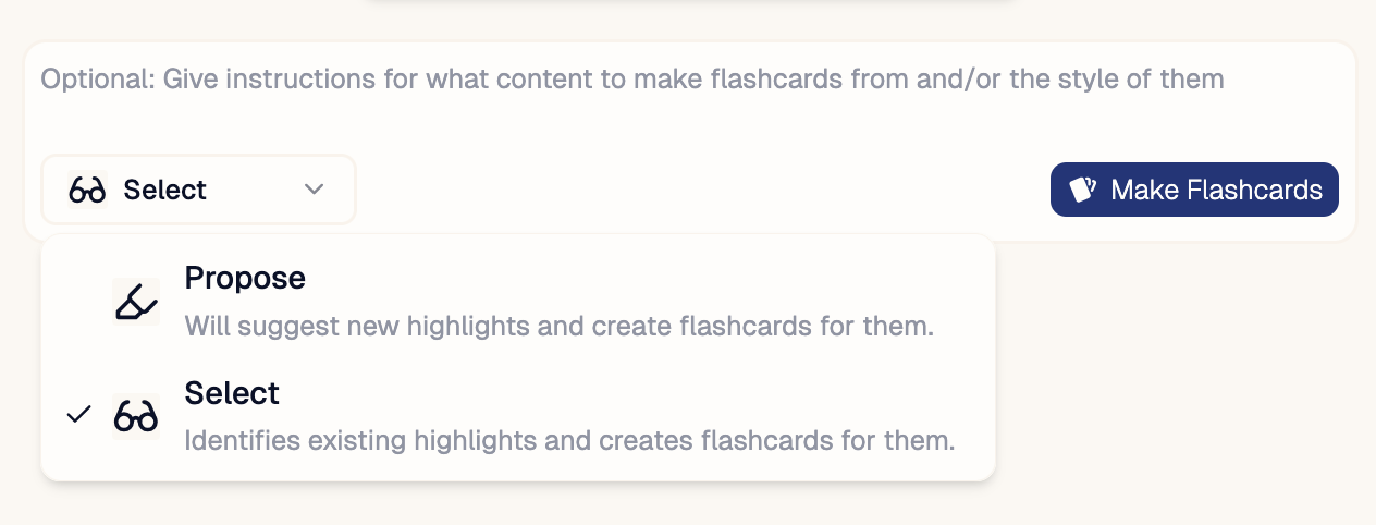Prompt and highlighting mode