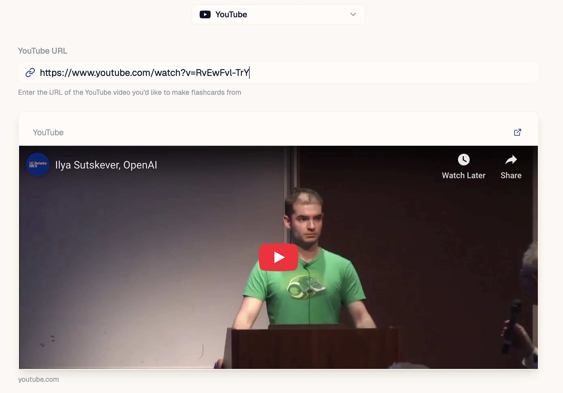 Example of Youtube video input in Janus