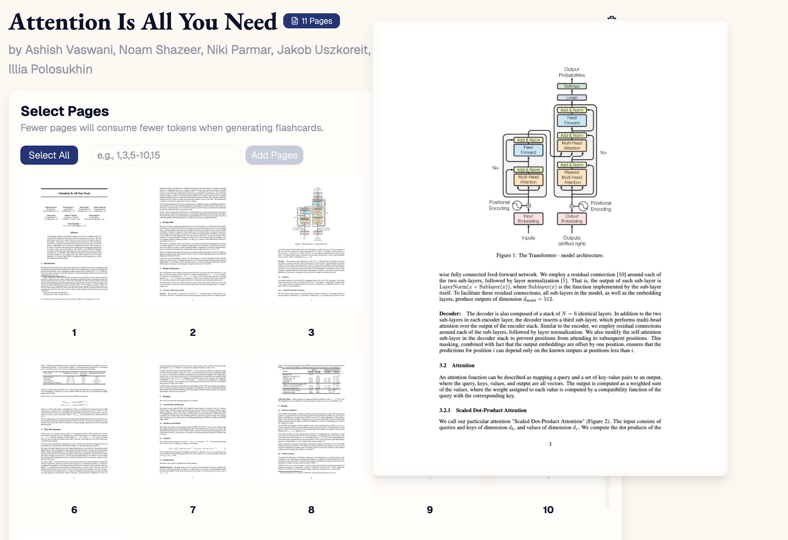 Enlarged pdf thumbnail when you hover