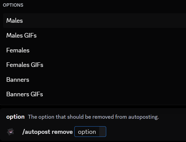 Selecting the content type