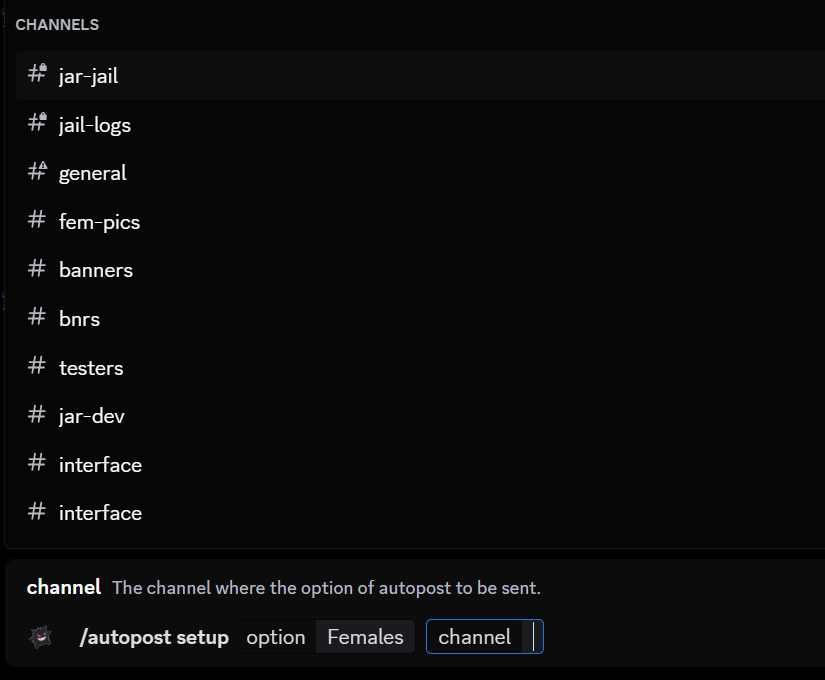 Selecting the channel