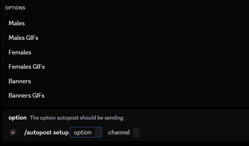 Selecting the content type