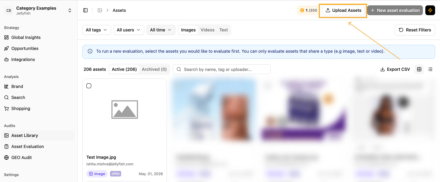 Upload assets
