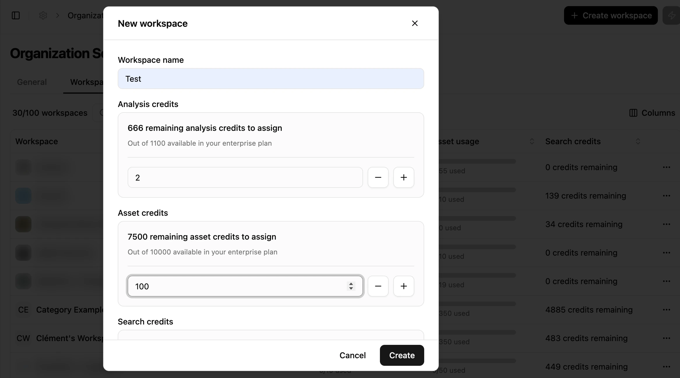 Create workspace