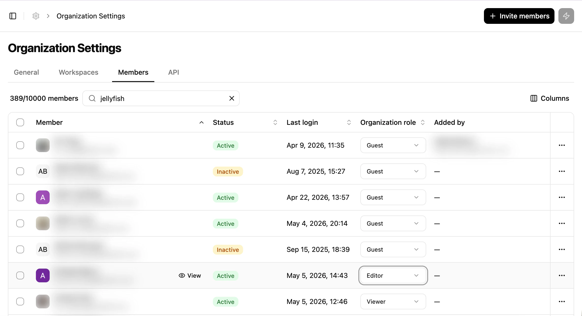Workspace permissions
