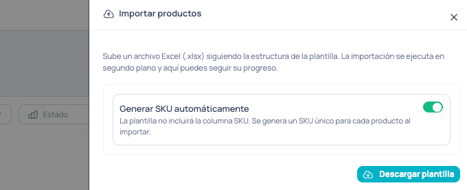 Generate SKU automatically option turned on