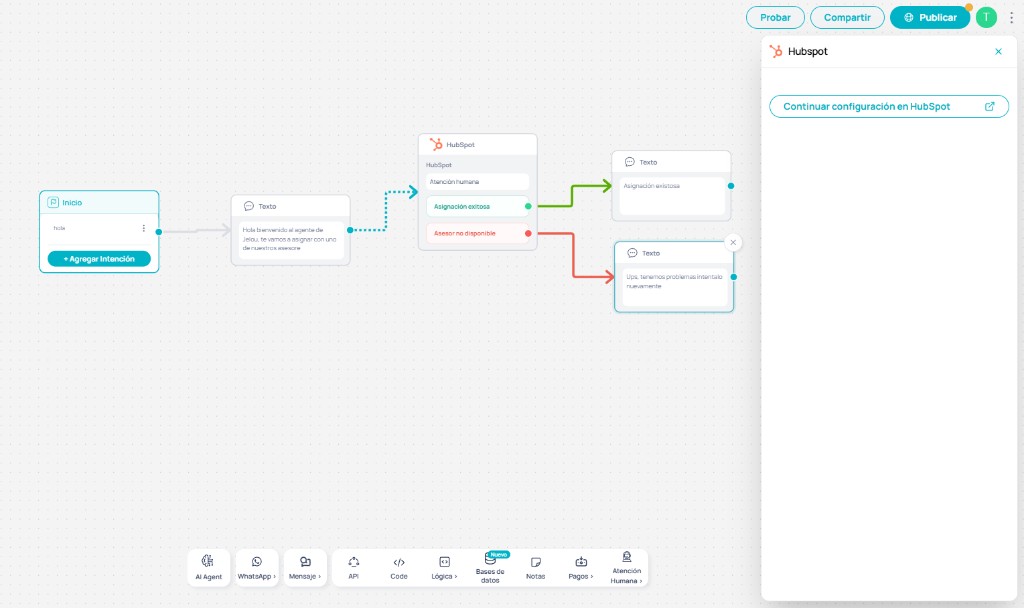 HubSpot node configuration
