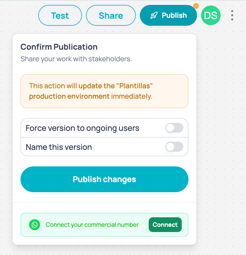 Auto-publish option disabled in the Brain context menu