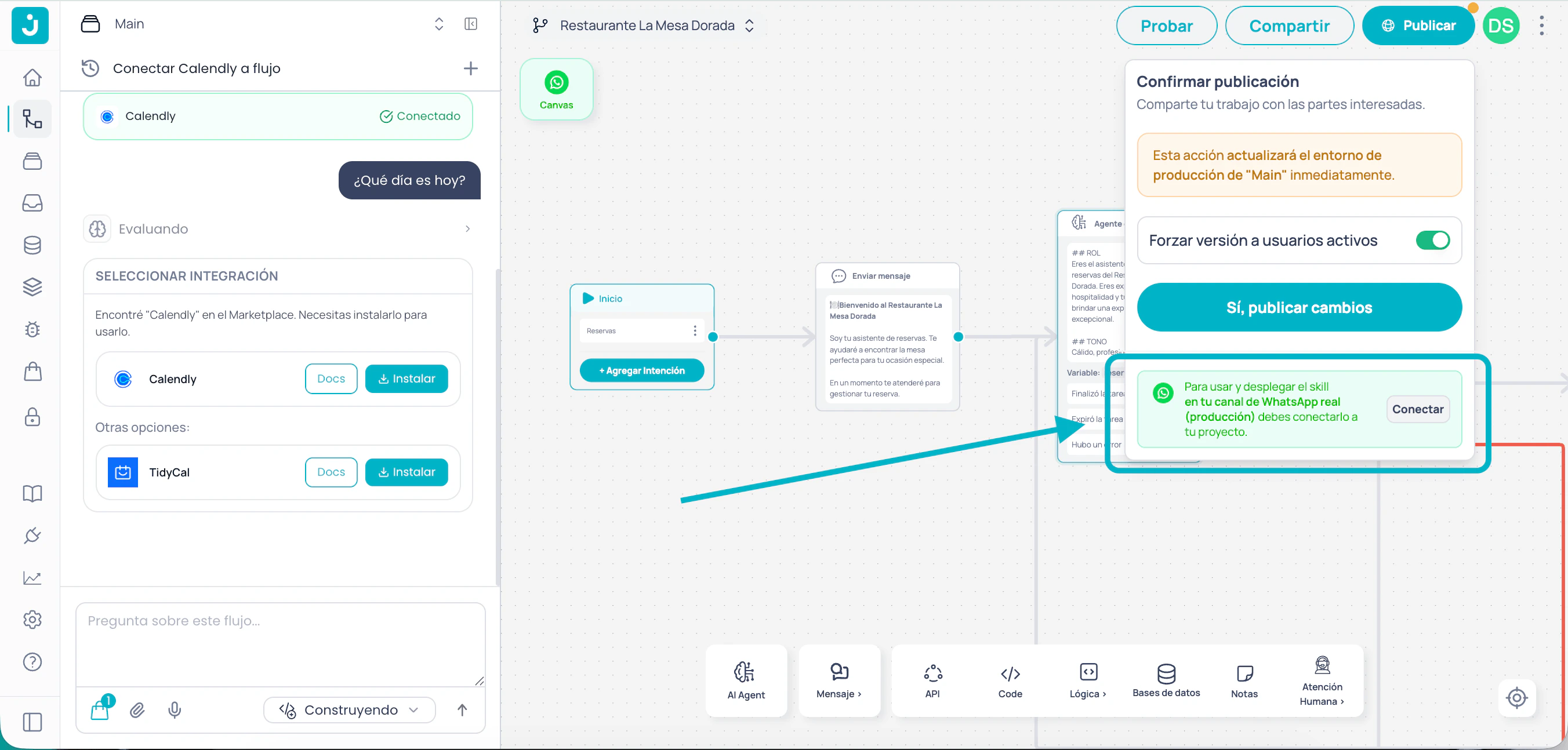 Publicar y Conecta tu canal en Brain Studio