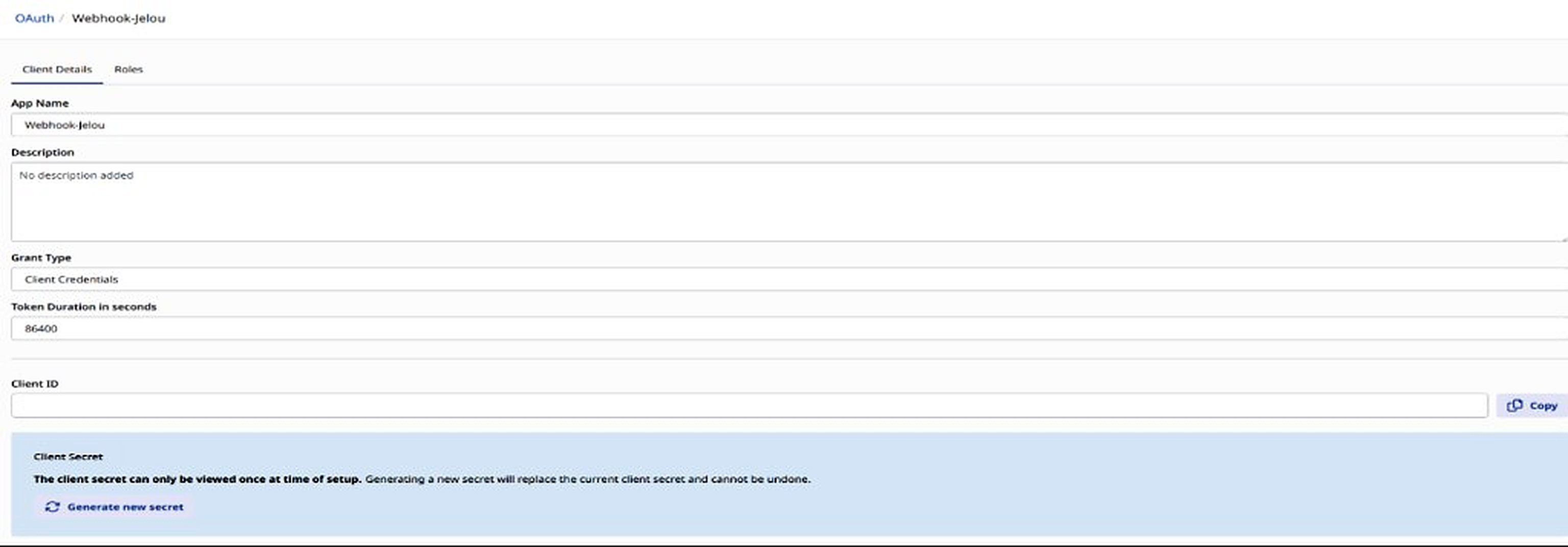 Configuración del cliente OAuth