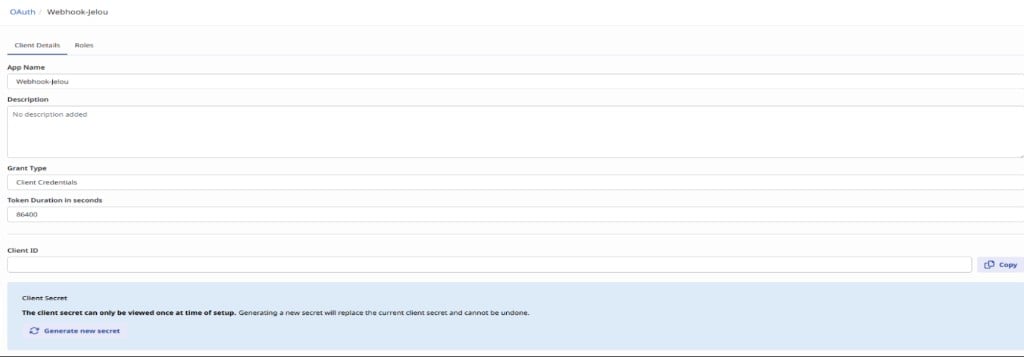 Configuración del cliente OAuth
