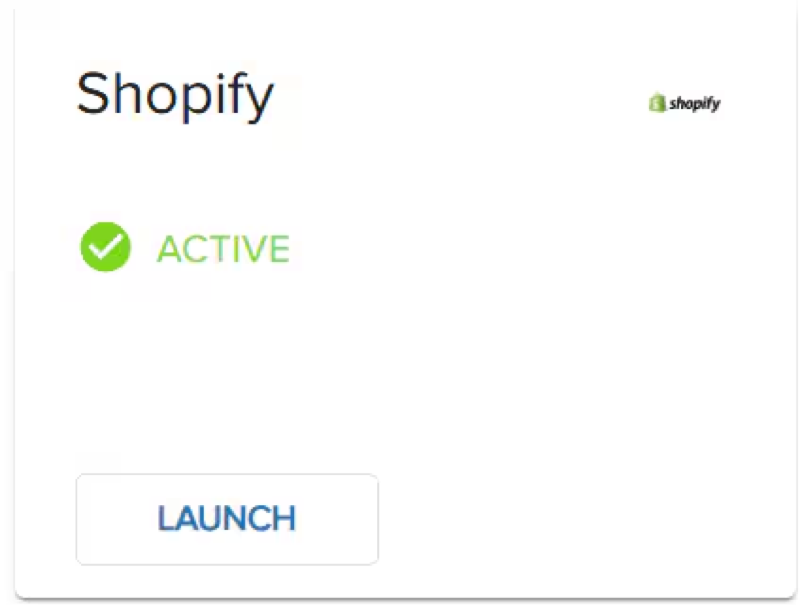 Integration settings page showing connection options and configuration menu